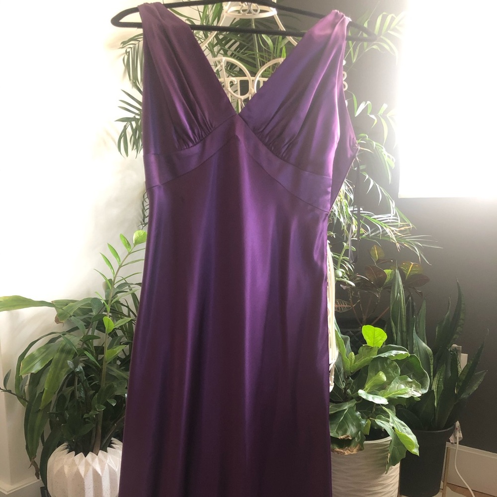 After Six Satin Gown — Size 8 — African Violet/Purple - Picture 4 of 12